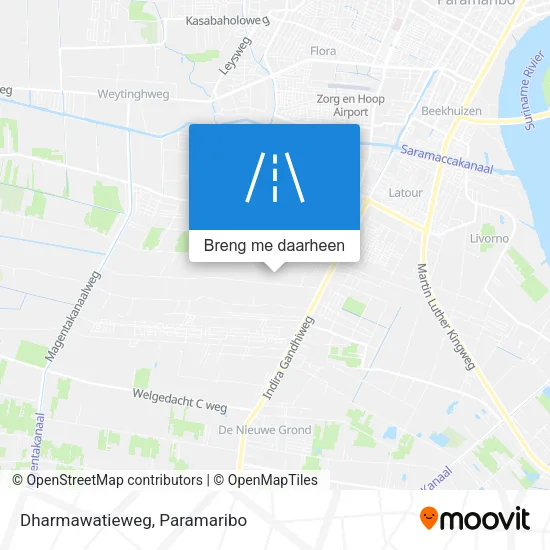 Dharmawatieweg kaart