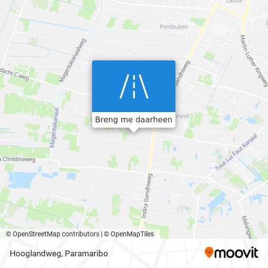 Hooglandweg kaart