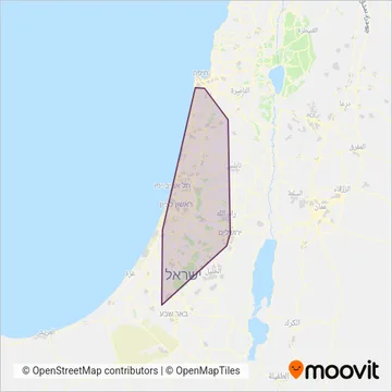 מפת אזורי הפעילות של קווים