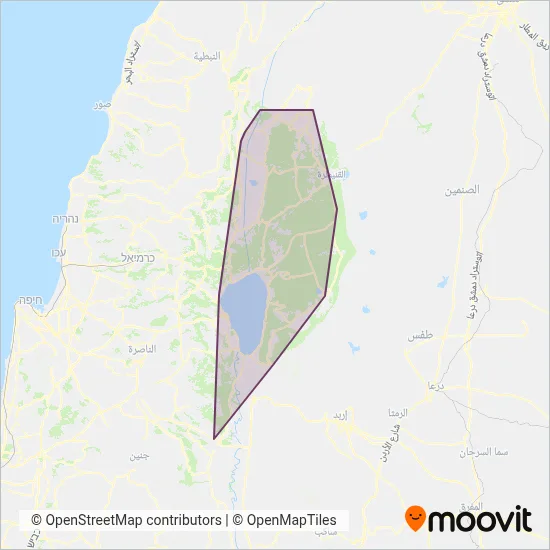 Golan Regional Council coverage area map