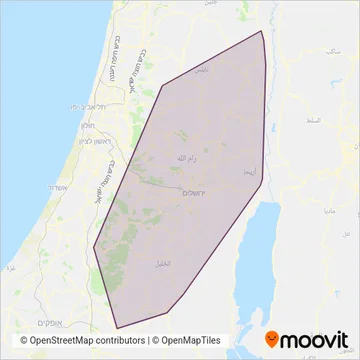 Схема покрытия компании אגד תעבורה