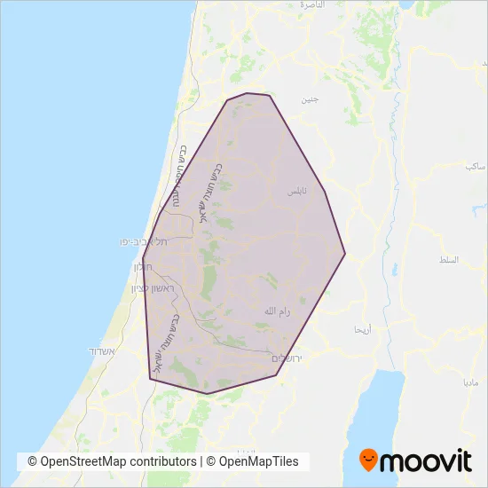Tnufa coverage area map