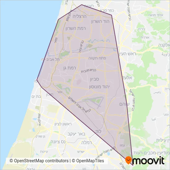 Tel Aviv-Yafo Municipality coverage area map