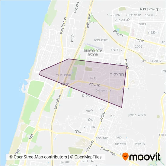 Herzliya Municipality coverage area map