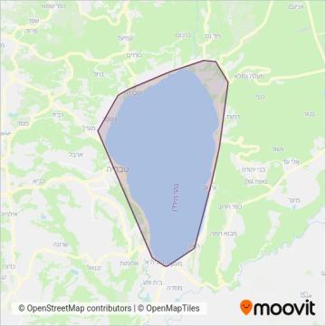 Схема покрытия компании איגוד ערים כינרת