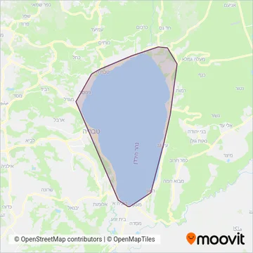 איגוד ערים כינרת coverage area map