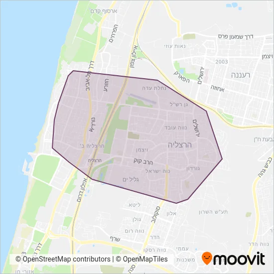 Herzliya Municipality coverage area map