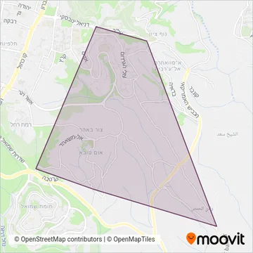 ירושלים-צור באהר איחוד coverage area map