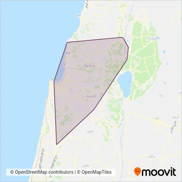 Схема покрытия компании נתיב אקספרס