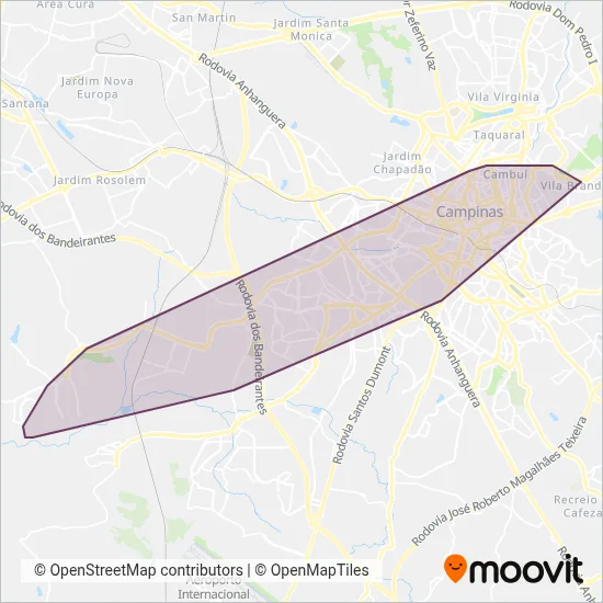 ITAJAÍ TRANSPORTES coverage area map