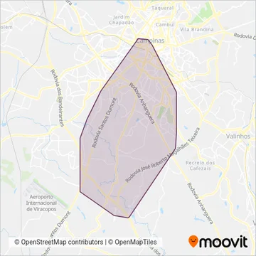 ONICAMP TRANSPORTES coverage area map