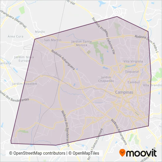 EXPRESSO CAMPIBUS coverage area map