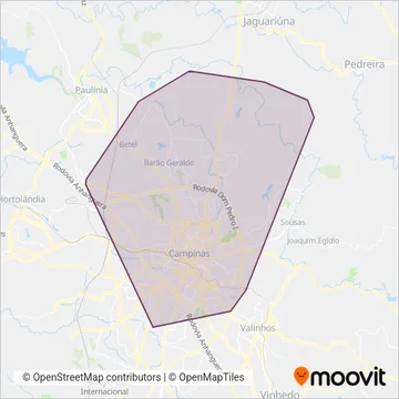 VB3 TRANSPORTE E TURISMO coverage area map