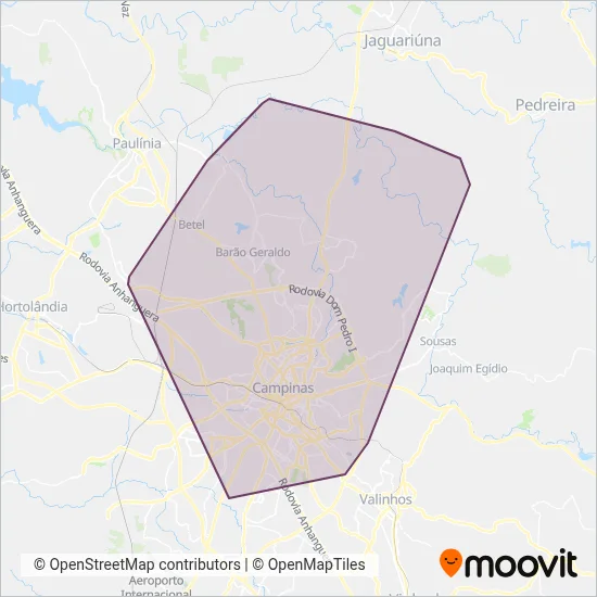 VB3 TRANSPORTE E TURISMO coverage area map