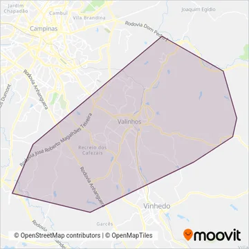 SOU Valinhos coverage area map
