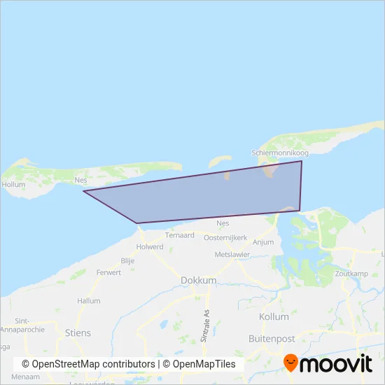 Wagenborg Passagiersdiensten coverage area map