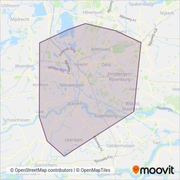 U-OV (Bus) coverage area map