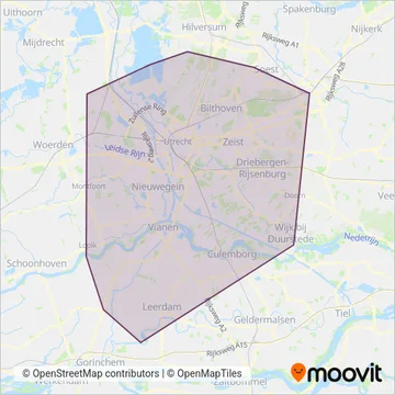 U-OV (Bus) coverage area map