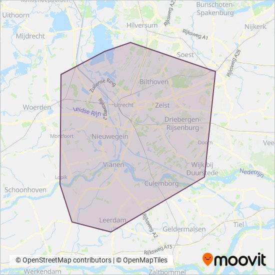 U-OV coverage area map