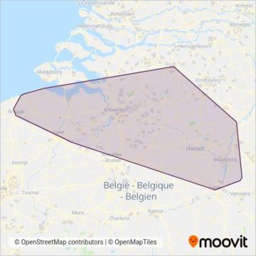 De Lijn coverage area map