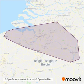 De Lijn coverage area map