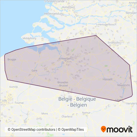 De Lijn Verbundsgebiet