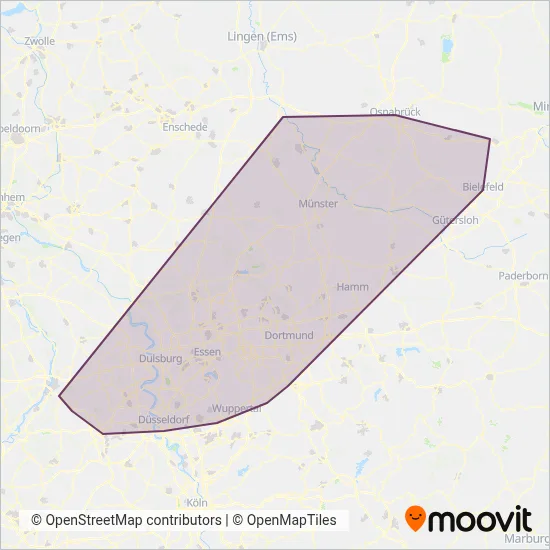 Eurobahn kaart dekkingsgebied