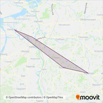 Blauwnet Keolis kaart dekkingsgebied