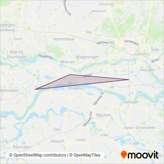 RRReis Arriva (Bus) kaart dekkingsgebied