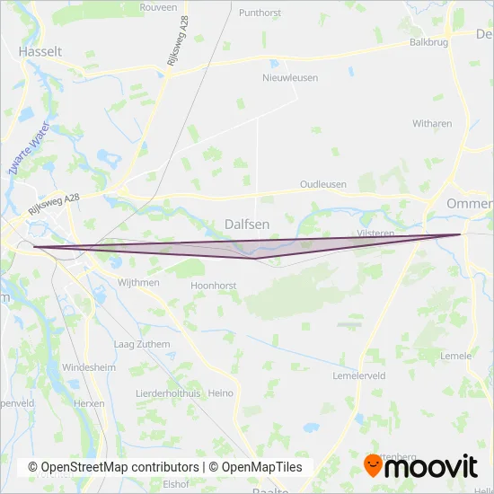 Blauwnet Arriva (Bus) kaart dekkingsgebied