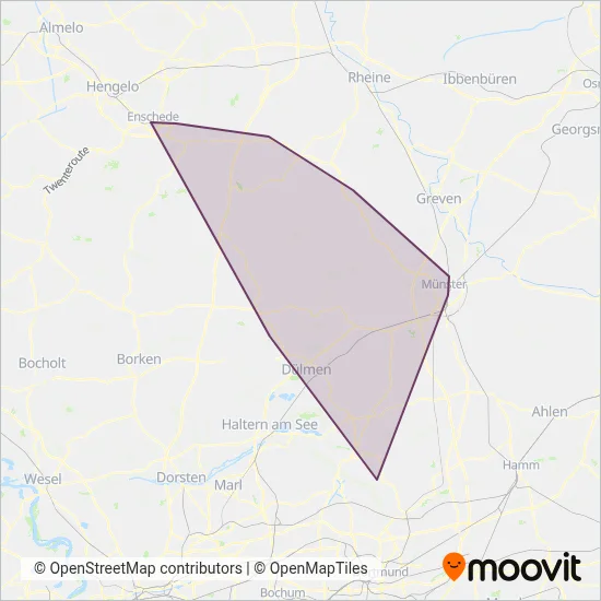 DB coverage area map