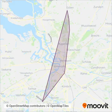 NMBS coverage area map