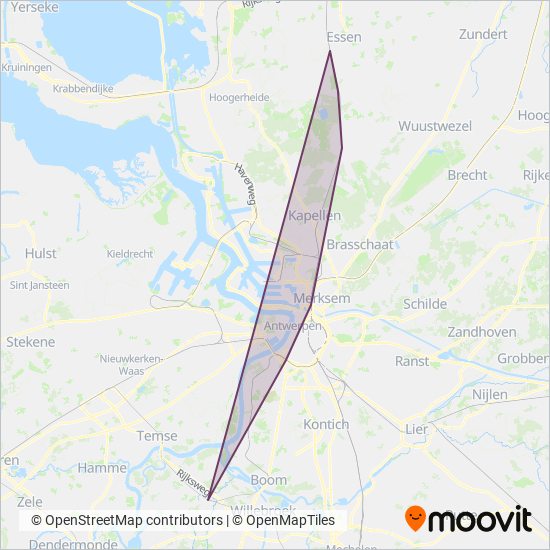 NMBS coverage area map