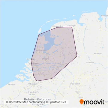 NS (Bus) kaart dekkingsgebied