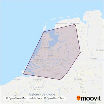 NS (Rail) coverage area map