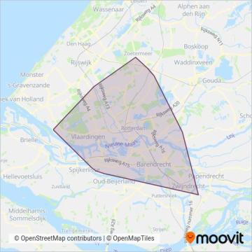 RET kaart dekkingsgebied