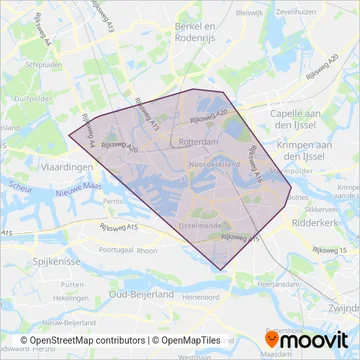 RET (Tram) coverage area map