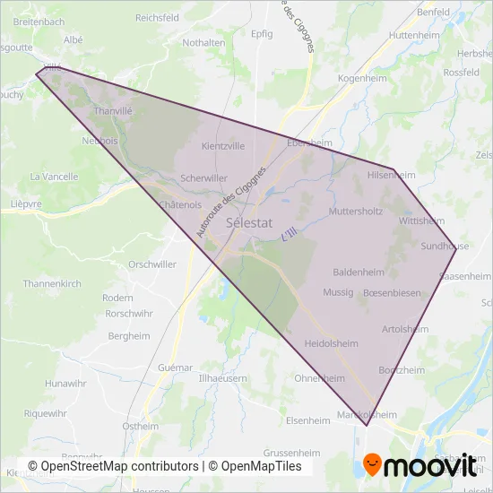 Fluo Grand Est coverage area map