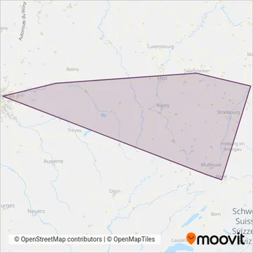SNCF VOYAGEURS (Rail) coverage area map