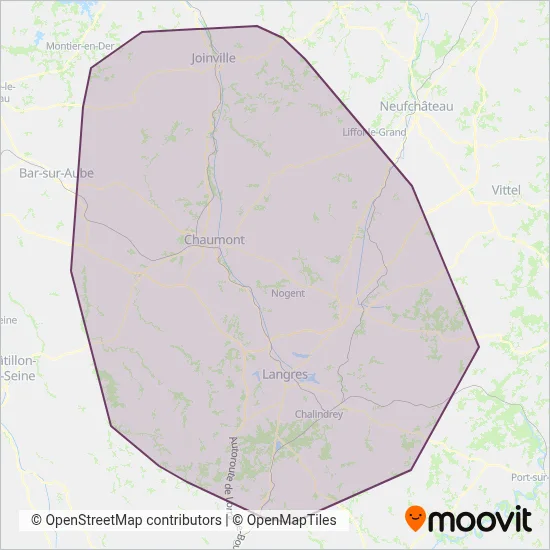 Fluo Grand Est 52 coverage area map