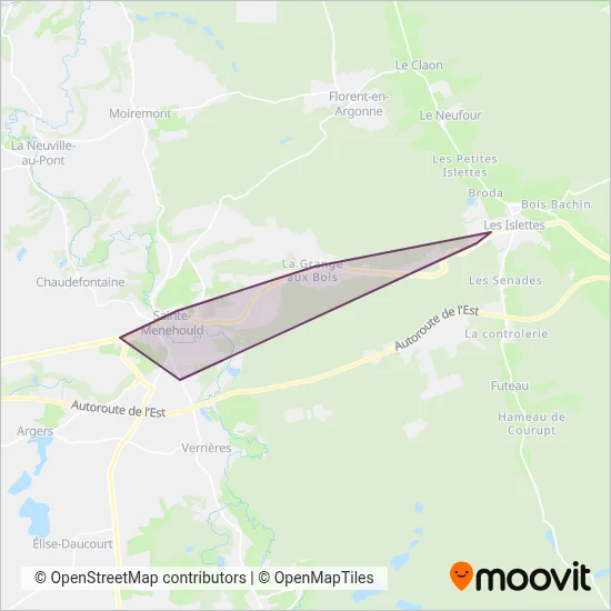 TUM - Transport Urbain Ménéhildien coverage area map