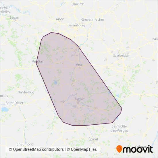 Fluo Grand Est 54 coverage area map