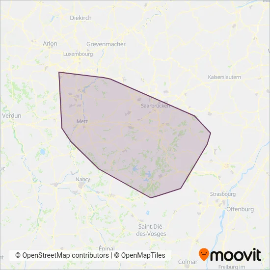 Fluo Grand Est 57 coverage area map