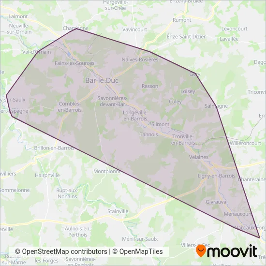 TUB coverage area map