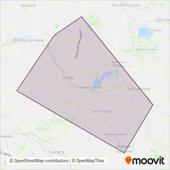 Fluo Grand Est 10 coverage area map