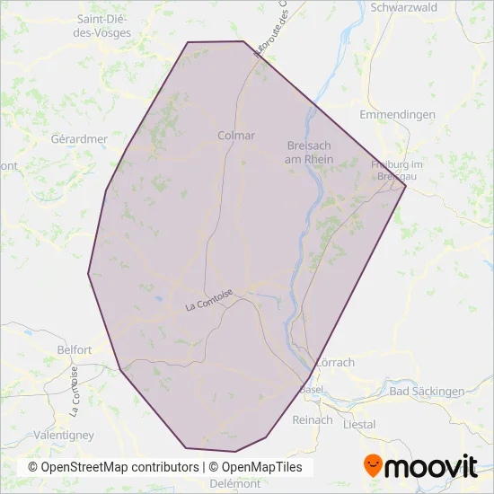 REGION GRAND EST coverage area map