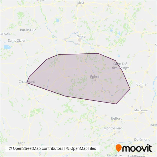 Fluo Grand Est 88 coverage area map