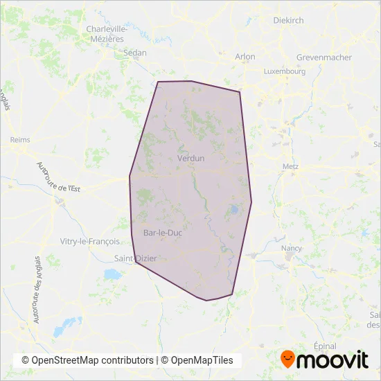 Fluo Grand Est 55 coverage area map