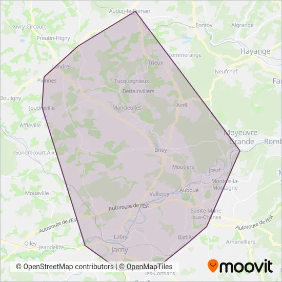 TGE MEUSE MOSELLE coverage area map
