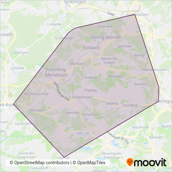 Forbus coverage area map